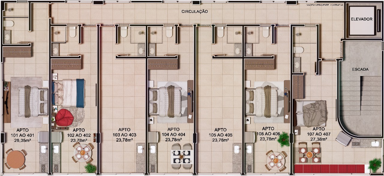 Apartamento à venda com 1 quarto, 1 banheiro, 1 vaga e 23m² no Bairro Novo, Olinda (PE) — foto 11 de 12